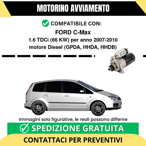 Motorino avviamento ford max - avviamento, c-max