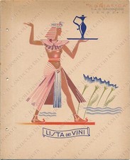 VENEZIA Società Adriatica Navigazione Lista dei Vini Menù