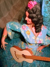 MARIN CHICLANA BAMBOLA MUÑECA 42 cm. FLAMENCO DOLLS. RARA ANNI 50-60.