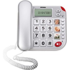 Telefono a filo Brondi Superbravo Plus grey argento