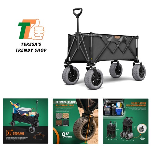 Carrello spiaggia con ruote - carrello, da