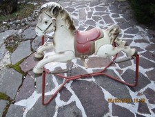cavallo lamiera a molle anni 50/60 raro vintage,giocattolo d'epoca