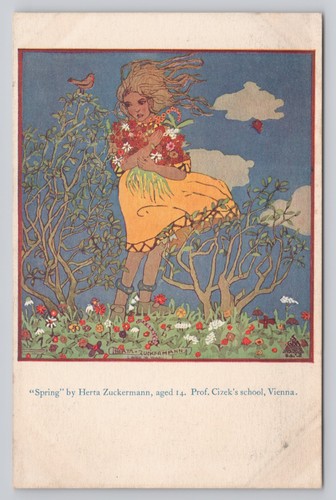 Cartolina primavera herta - di,