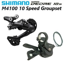 Leva Cambio Shimano DEORE SL+RD M4100 M4120 Deragliatore Posteriore 10 Velocità Gruppo MTB