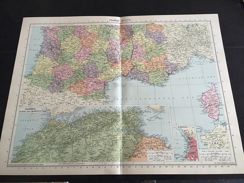 1931 grande mappa colorata - , di