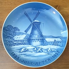 Piatto grande 9" vintage 1895-1955 Bing & Grondahl 5 anni giubileo di Natale