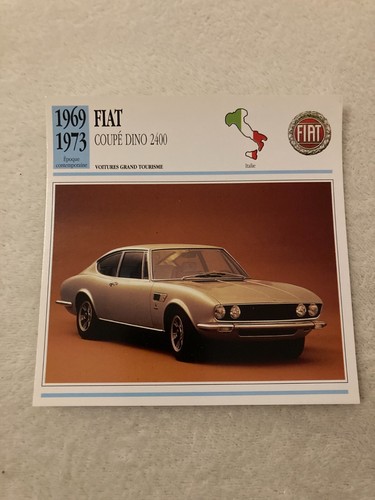 Carte fiche auto fiat coupe - carte,