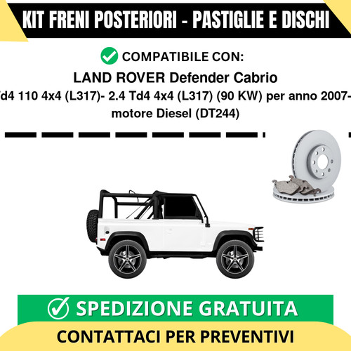 Kit freni posteriori land - kit,