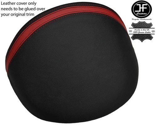 Nero rosso scuro righe pelle - nero,