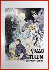 MANARA POSTER FELLINI VIAGGIO A TULUM.