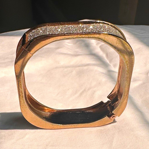 Bracciale cerniera tono oro - bracciale,