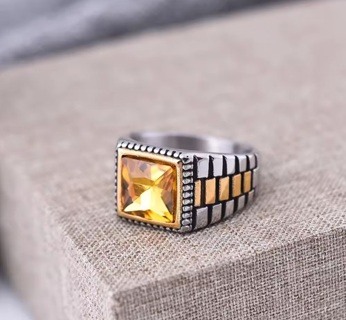 Anello uomo acciaio inox - acciaio, 316