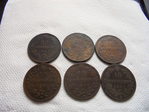 Lotto regno italia 10 - lotto, 6x