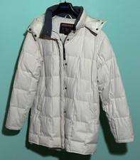 Woolrich Piumino Donna bianco trapuntato con colletto interno in pile taglia M
