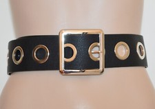 Cintura donna nera argento