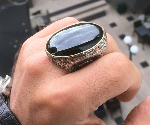 Anello uomo grande pesante - anello,
