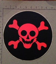 ADESIVO VINTAGE STICKER kleber TESCHIO SKULL