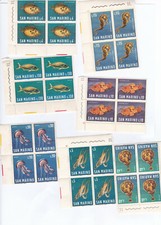 San Marino 10 quartine serie completa pesci 1966 MNH**