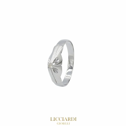 Anello solitario uomo oro