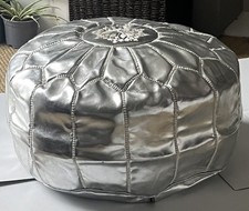 POUF MAROCCHINO ARGENTO