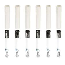 Set 6 Kit Presa Luce Lampadario E12 con Manicotti Copricandela Bianco