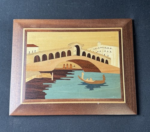 Quadro vintage intarsiato - , in