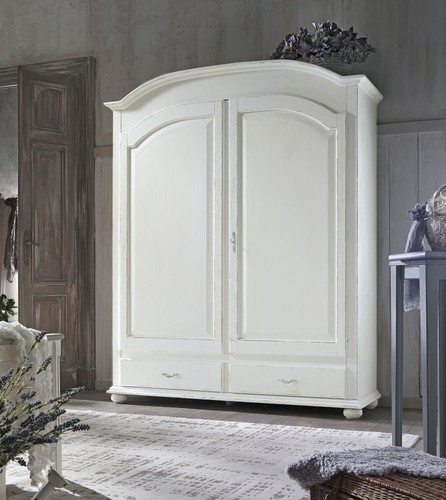 Armadio ante shabby bianco - 2,