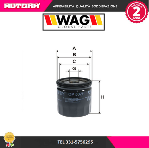 Wo5372 filtro olio marca - filtro,