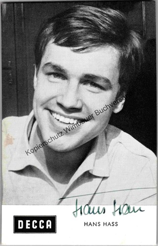 Autografo originale hans hass - autografo,