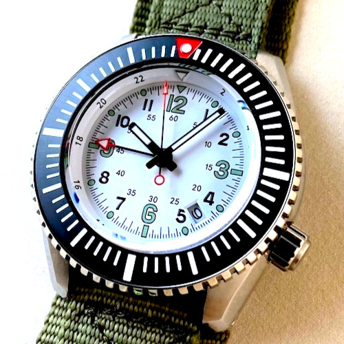 Mod gmt 44mm nh34 diver - 44mm, bianco