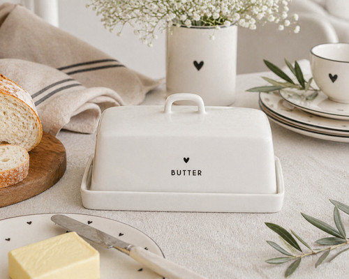 Burriera bianca con cuore - , nero