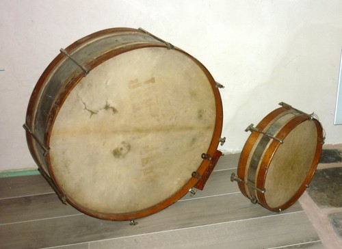Ancien paire tambour caisse - paire, de