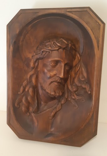 Quadro legno rilievo gesu - legno, in