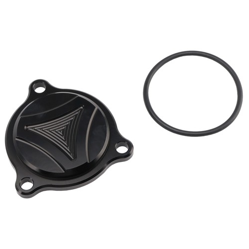 Cnc black oil filter cover - cnc,