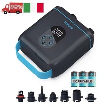 Pompa elettrica ricaricabile Tavola da SUP SURF KAYAK GOMMONE MATERASSINO 20 PSI