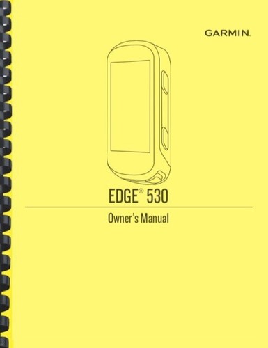 Garmin edge 530 - gps, owner's