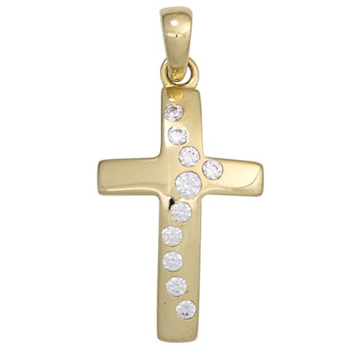 Ciondolo croce oro 1mm - croce, 20,1mm