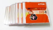 TDK DVD-R 8x lotto di 10 nuovi