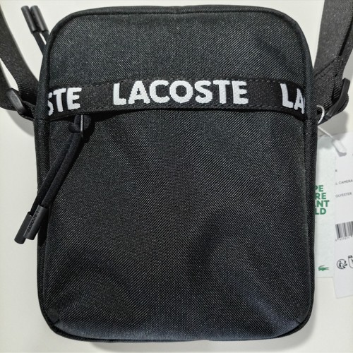Sacoche lacoste noir bandeau - lacoste,