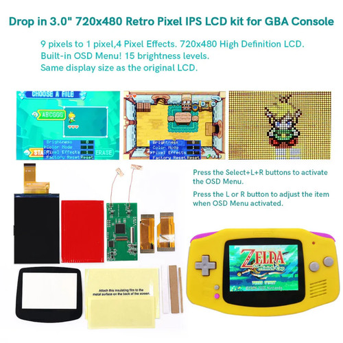 Gameboy advance kit display - advance:,