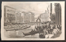 Stampa antica veduta Venezia