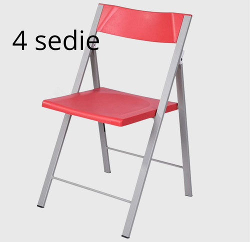 Sedie pieghevoli con - n.4,