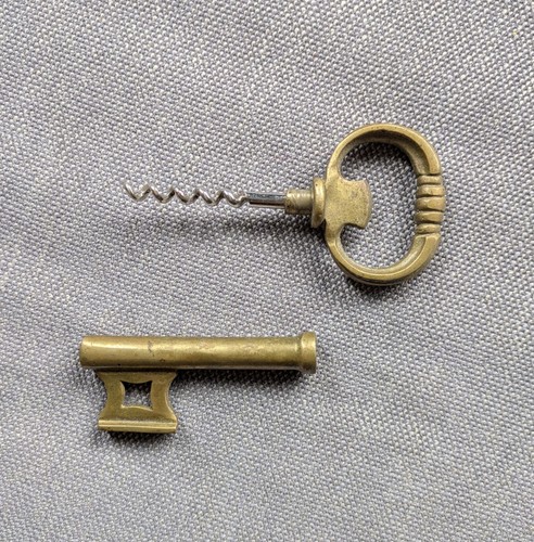 Vintage brass key shaped - vintage,