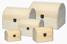 5 bauli in legno porta oggetti scatola per decoupage fai da te portagioie regalo