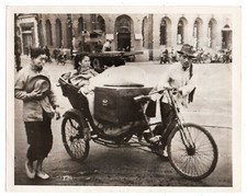 SHANGHAI - CINA - Risciò - Chinese Pedicabs - Old Photo - China - FOTO Vintage