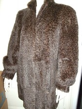 CAPPOTTO LAPIN RABBIT MACULATO MARRONE NERO VINTAGE PELLICCIA FUR PELZ 52 