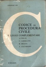 Libro Codice di procedura civile e leggi complementari. 1991. Raro. 552 pagine.