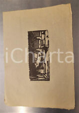 1930 ca Guido POLO Vecchia Trento - Stampa xilografia firmata 2/3 25x35 cm