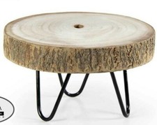 TAVOLINO CORTECCIA ALBERO TAVOLO 26*14cm SALOTTO CAFFè LEGNO RUSTICO MODERNO