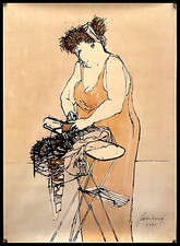 1980 * Manifesto, Poster Arte "Federico Moroni - Stiratrice" Italia (B)